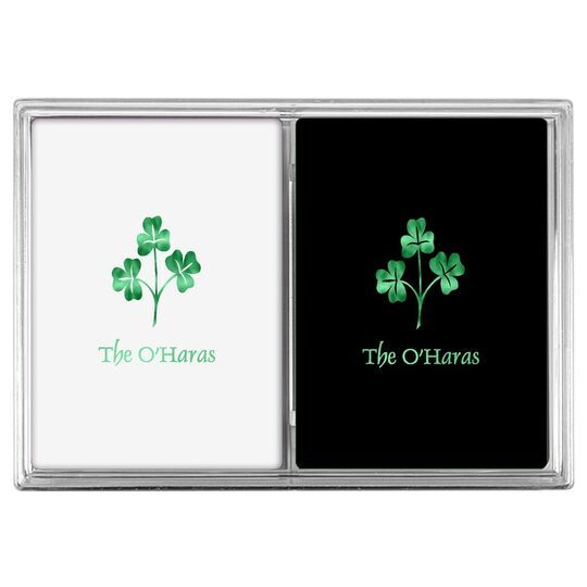 Three Clovers Double Deck Playing Cards
